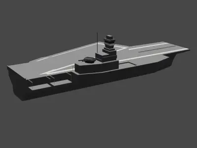 3D Aircraft Carrier Low-poly 3D model