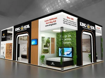 Mezzanine Exhibition Stand Three Side open  14Mtr x 9Mtr 3D model