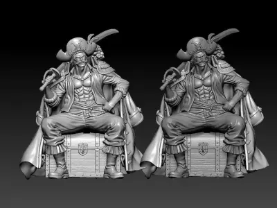 Gol D Roger - One piece - split part 3D print model