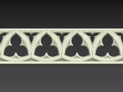 Gothic seamless ornament 06 3D print model