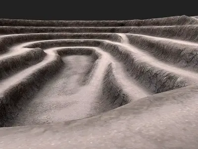 Mine excavation Low-poly 3D model purchase