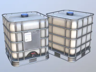 Water tank container Low-poly 3D model