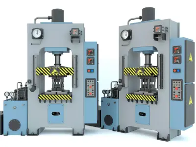 Industrial machine tool hydraulic press D2430 3D model