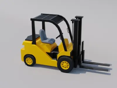 forklift Low-poly 3D model by gigglestar