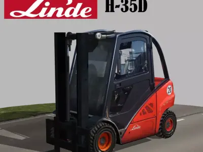 Linde Forklift Trucks H35D Low-poly 3D model
