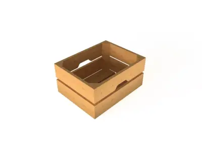 WOODEN CARRY CASE Low-poly 3D model