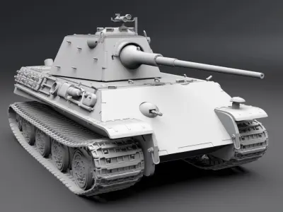 Panzer E50 scale model  3D print model