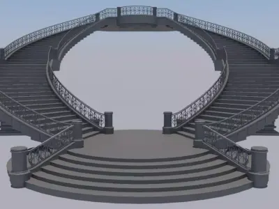 palace staircase 3D model purchase