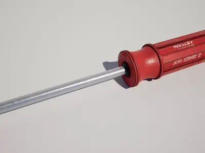 Screwdriver Low-poly 3D model 17