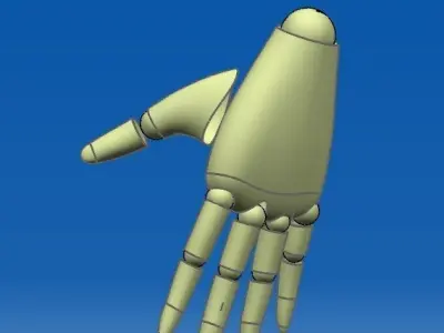 Hand of a female robot Free 3D model