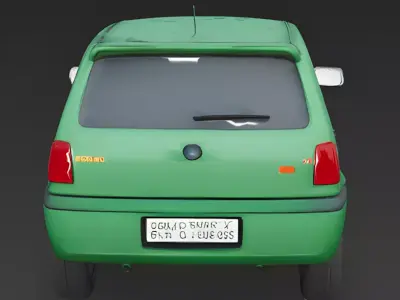 Green Compact SUV 3D Model 3d model Low-poly 3D model
