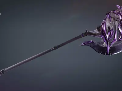 Fantasy Axe Low-poly 3D model buy