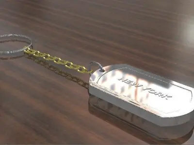 NEWYORK DOGTAG 3D print model