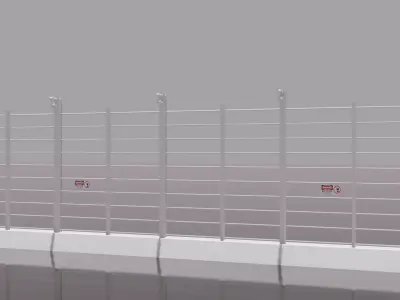 Jurassic Themed - Electric Fence Free low-poly 3D model