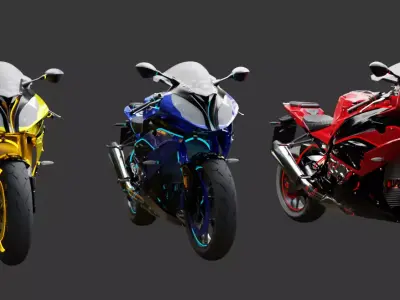 Motorcycle 3 Color Pack  3D model