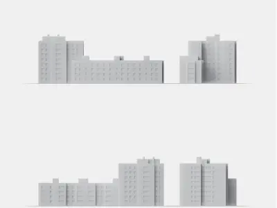 Free 3D Print miniature building RB-SP-MD-003 Free 3D print model