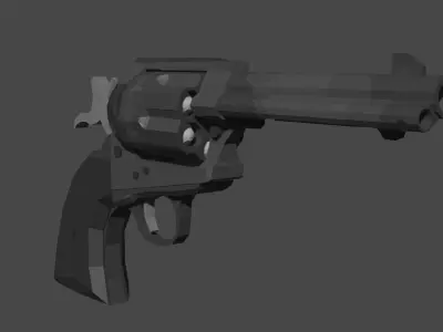 Colt single action army 45 Low-poly 3D model