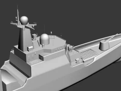 Warship military ship 3D model purchase
