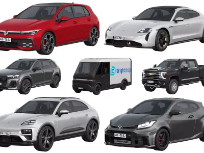 HQ cars collection 54 3D Model Pack purchase