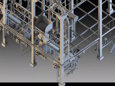 41- Chemical Plant Parts- Modular Kitbash 3D model