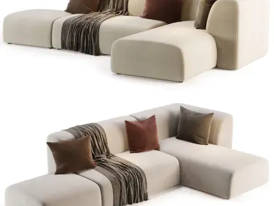 Corner sofa Industrial Loft gray 3D model purchase