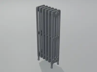 Classic Cast Iron Radiator 4C6 3D model