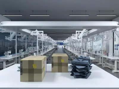 clothing factory 3D model