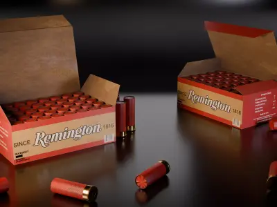 12 Gauge Shotgun Ammo - Game Ready 3D Asset Low-poly 3D model