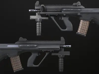 AAA AUG Game Ready PBR Low-poly 3D model
