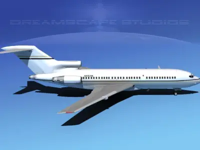Boeing 727-100 Corporate Jet 5 3D model
