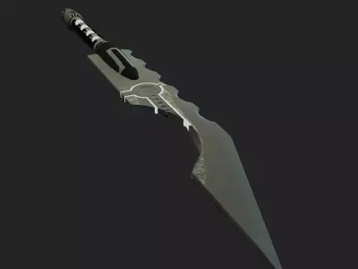 Futuristice SciFi Knife Asset Free low-poly 3D model