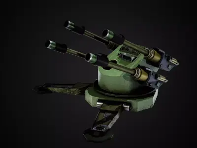 Relic Turret Low-poly 3D model