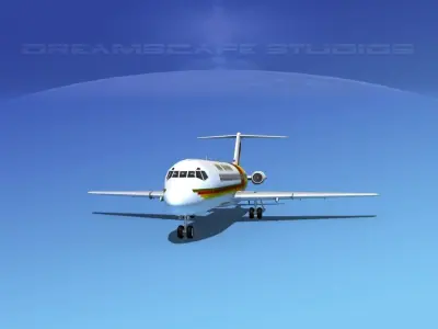 Douglas DC-9-30 Aero California 3D model