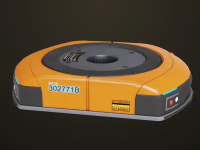 Warehouse Robot Generic All PBR Unity UE Textures Low-poly 3D model