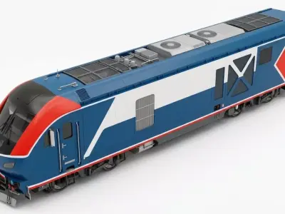 Modern Diesel Electric Locomotive 3D model