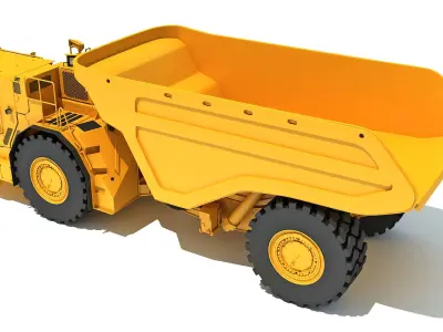 Underground Articulated Mining Truck 3D model