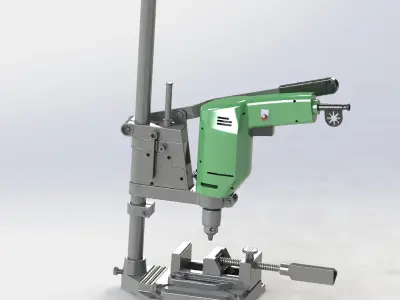 The manual electric drilling platform 3D model