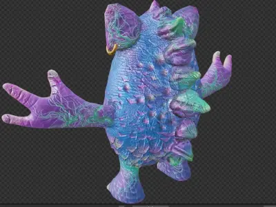 The One eye Low-poly 3D model