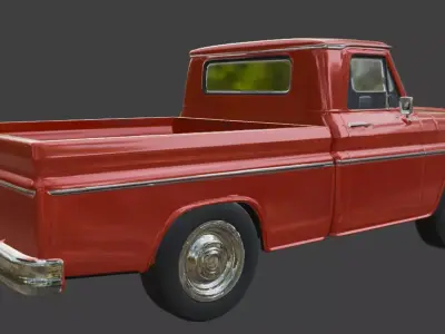 Vintage Rusty Pickup Truck 3D Model 3D model 20