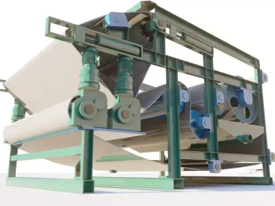 Belt Filter Press 3D Model 3D model