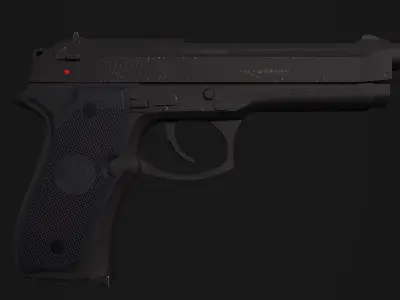 Beretta 9M Free low-poly 3D model