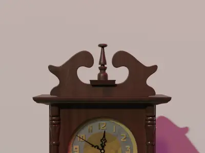 Antique winding clock  Free 3D model