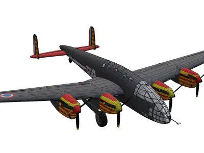 Breguet Bre 482 Low-poly 3D model