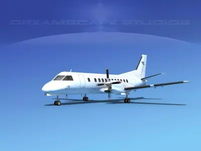 SAAB SF340 Unmarked 1 3D model