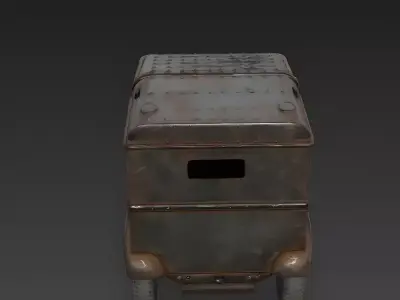 Realistic Wrecked Vintage Military Truck 3D Model Low-poly 3D model