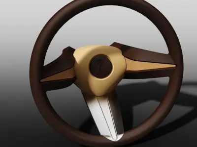 Steering Wheel V5Ford Free 3D model