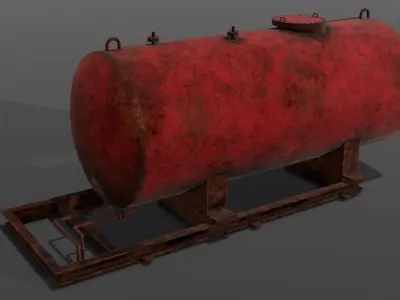 Gas Tanker 3D Model Low-poly 3D model