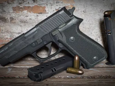 SiG Sauer P220 Low-poly 3D model