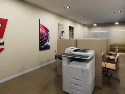 CAR CONSULTING SERVICE OFFICE Low-poly 3D model