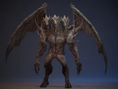 Draconid 1 Low-poly 3D model